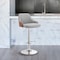 Armen Living Asher Adjustable Gray Faux Leather and Chrome Finish Bar Stool LCARBAWAGR - alternate 4